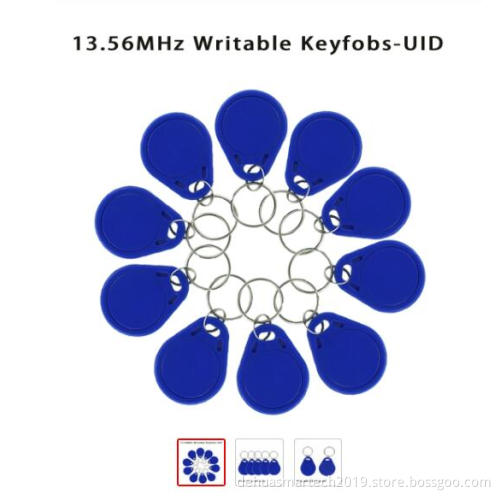 UID RFID Tag and rewritable keyfob Mif 1k s50 13.56MHz